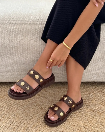 Sandales "ALMA" Marron